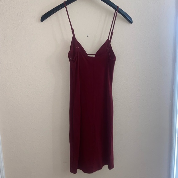 Going out red y2k sleeveless Forever21 dress laced open front bodycon cute top - Picture 2 of 10